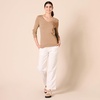 image:imageAmazon Essentials Womens Lightweight LongSleeve VNeck SweaterCamel Heather