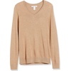 image:imageAmazon Essentials Womens Lightweight LongSleeve VNeck SweaterCamel Heather
