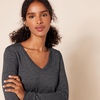 image:imageAmazon Essentials Womens Lightweight LongSleeve VNeck SweaterCharcoal Heather