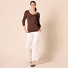 image:imageAmazon Essentials Womens Lightweight LongSleeve VNeck SweaterDark Chestnut Brown Heather