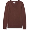 image:imageAmazon Essentials Womens Lightweight LongSleeve VNeck SweaterDark Chestnut Brown Heather
