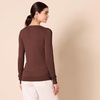 image:imageAmazon Essentials Womens Lightweight LongSleeve VNeck SweaterDark Chestnut Brown Heather