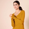 image:imageAmazon Essentials Womens Lightweight LongSleeve VNeck SweaterDark Golden Yellow