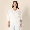 image:imageAmazon Essentials Womens Lightweight LongSleeve VNeck SweaterEggshell White
