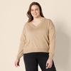 image:imageAmazon Essentials Womens Lightweight LongSleeve VNeck SweaterGold Heather