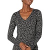 image:imageAmazon Essentials Womens Lightweight LongSleeve VNeck SweaterGrey Heather Animal Print