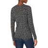 image:imageAmazon Essentials Womens Lightweight LongSleeve VNeck SweaterGrey Heather Animal Print