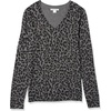 image:imageAmazon Essentials Womens Lightweight LongSleeve VNeck SweaterGrey Heather Animal Print