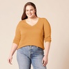 image:imageAmazon Essentials Womens Lightweight LongSleeve VNeck SweaterMustard Heather