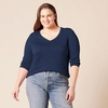 image:imageAmazon Essentials Womens Lightweight LongSleeve VNeck SweaterNavy