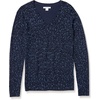 image:imageAmazon Essentials Womens Lightweight LongSleeve VNeck SweaterNavyBlack Textured Cheetah