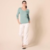 image:imageAmazon Essentials Womens Lightweight LongSleeve VNeck SweaterSage Green Heather