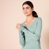 image:imageAmazon Essentials Womens Lightweight LongSleeve VNeck SweaterSage Green Heather