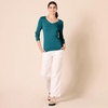 image:imageAmazon Essentials Womens Lightweight LongSleeve VNeck SweaterTeal Heather