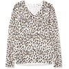 image:imageAmazon Essentials Womens Lightweight LongSleeve VNeck SweaterWhiteTan Textured Cheetah