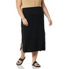 image:imageAmazon Essentials Womens PullOn Knit Midi Skirt with Elastic Waist Stretchy Available in Plus SizeBlack