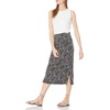 image:imageAmazon Essentials Womens PullOn Knit Midi Skirt with Elastic Waist Stretchy Available in Plus SizeBlack White Abstract Animal