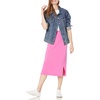 image:imageAmazon Essentials Womens PullOn Knit Midi Skirt with Elastic Waist Stretchy Available in Plus SizeBright Pink