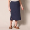 image:imageAmazon Essentials Womens PullOn Knit Midi Skirt with Elastic Waist Stretchy Available in Plus SizeNavy