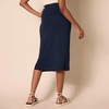 image:imageAmazon Essentials Womens PullOn Knit Midi Skirt with Elastic Waist Stretchy Available in Plus SizeNavy