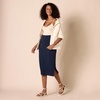 image:imageAmazon Essentials Womens PullOn Knit Midi Skirt with Elastic Waist Stretchy Available in Plus SizeNavy