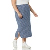 image:imageAmazon Essentials Womens PullOn Knit Midi Skirt with Elastic Waist Stretchy Available in Plus SizeNavy Dots Print