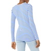 image:imageAmazon Essentials Womens RegularFit LongSleeve Crewneck TShirt Available in Plus SizeBlue White Even Stripe