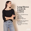 image:imageAmazon Essentials Womens RegularFit LongSleeve Crewneck TShirt Available in Plus SizeCherry Red