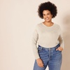 image:imageAmazon Essentials Womens RegularFit LongSleeve Crewneck TShirt Available in Plus SizeTan Heather