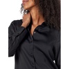 image:imageAmazon Essentials Womens RegularFit Satin Button Down Shirt Available in Plus SizeBlack