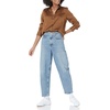 image:imageAmazon Essentials Womens RegularFit Satin Button Down Shirt Available in Plus SizeDark Chestnut Brown  Leopard