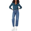 image:imageAmazon Essentials Womens RegularFit Satin Button Down Shirt Available in Plus SizeDark Navy Diamond