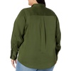 image:imageAmazon Essentials Womens RegularFit Satin Button Down Shirt Available in Plus SizeDark Olive