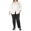 image:imageAmazon Essentials Womens RegularFit Satin Button Down Shirt Available in Plus SizeEggshell