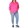 image:imageAmazon Essentials Womens RegularFit Satin Button Down Shirt Available in Plus SizeNeon Pink