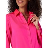 image:imageAmazon Essentials Womens RegularFit Satin Button Down Shirt Available in Plus SizeNeon Pink