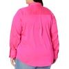 image:imageAmazon Essentials Womens RegularFit Satin Button Down Shirt Available in Plus SizeNeon Pink