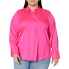 image:imageAmazon Essentials Womens RegularFit Satin Button Down Shirt Available in Plus SizeNeon Pink