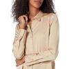 image:imageAmazon Essentials Womens RegularFit Satin Button Down Shirt Available in Plus SizeTan