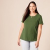 image:imageAmazon Essentials Womens RegularFit ShortSleeve Crewneck TShirt Multipacks2pack Military GreenMint