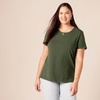 image:imageAmazon Essentials Womens RegularFit ShortSleeve Crewneck TShirt MultipacksBlackOlive
