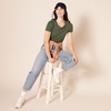 image:imageAmazon Essentials Womens RegularFit ShortSleeve Crewneck TShirt MultipacksBlackOlive