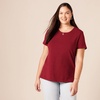 image:imageAmazon Essentials Womens RegularFit ShortSleeve Crewneck TShirt MultipacksBurgundyPink