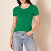 image:imageAmazon Essentials Womens RegularFit ShortSleeve Crewneck TShirt MultipacksGreenLight Pink