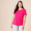 image:imageAmazon Essentials Womens RegularFit ShortSleeve Crewneck TShirt MultipacksHot PinkWhite