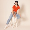 image:imageAmazon Essentials Womens RegularFit ShortSleeve Crewneck TShirt MultipacksLavenderTomato Red