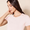 image:imageAmazon Essentials Womens RegularFit ShortSleeve Crewneck TShirt MultipacksLight Grey HeatherLight Pink