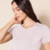 image:imageAmazon Essentials Womens RegularFit ShortSleeve Crewneck TShirt MultipacksLight PurpleCharcoal Heather