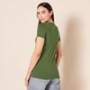 image:imageAmazon Essentials Womens RegularFit ShortSleeve Crewneck TShirt MultipacksMilitary GreenMint Green