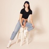 image:imageAmazon Essentials Womens RegularFit ShortSleeve Crewneck TShirt MultipacksWhite Mariner StripeBlack